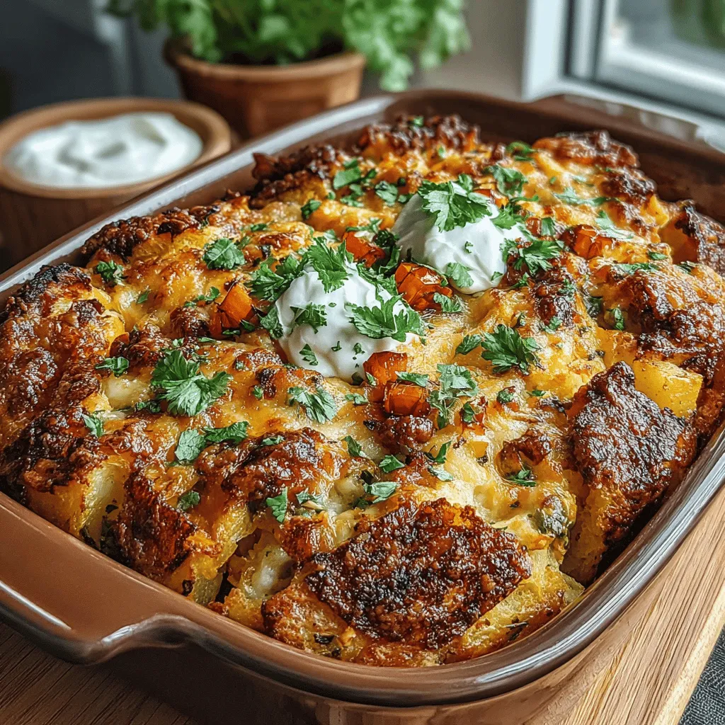 The Spicy Hatch Chili & Cheese Breakfast Bake is a delightful way to kick off your morning or elevate your brunch menu. This dish combines the robust flavors of Hatch chiles with creamy cheeses, creating a satisfying meal that is sure to please. Whether you're hosting a weekend brunch for friends or looking for a hearty breakfast option for your family, this recipe stands out for its unique blend of spices and textures. The combination of eggs, cheese, and spicy chiles results in a dish that is both comforting and exciting, appealing to a wide range of palates.