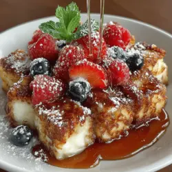 Mini French Toast Bites with Berries are a delightful twist on the classic breakfast favorite. These bite-sized treats transform the traditional French toast experience into an elegant and shareable dish, making them ideal for brunch gatherings, breakfast-for-dinner nights, or simply enjoying a delicious morning meal. The combination of crispy edges and soft centers, paired with a medley of fresh berries, creates a perfect balance of flavors and textures that are sure to impress family and friends alike.