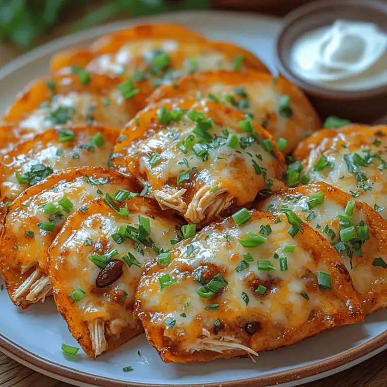 If you're looking for a dish that perfectly marries cheesy goodness with a spicy kick, look no further than Cheesy Chili Chicken Tortilla Bites. This delightful recipe combines the richness of melted cheese, the zest of chili, and tender chicken in a way that tantalizes the taste buds with every bite. Not only are these bites bursting with flavor, but they also provide a satisfying crunch that makes them irresistible. Whether you're hosting a game day gathering, a casual get-together, or simply craving a hearty snack, these bites serve as the ideal appetizer that will please any crowd.