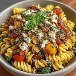 In the world of culinary delights, few dishes embody the essence of summer and fresh ingredients quite like a Balsamic Vinaigrette Pasta Delight. This vibrant pasta salad is not only visually appealing but also brimming with flavors that tantalize the taste buds. With a harmonious blend of cherry tomatoes, fresh spinach, feta cheese, and a tangy balsamic vinaigrette, it makes for a perfect dish for gatherings, picnics, or a light dinner at home. The combination of textures and flavors in this salad creates a delightful experience that is both satisfying and nutritious.