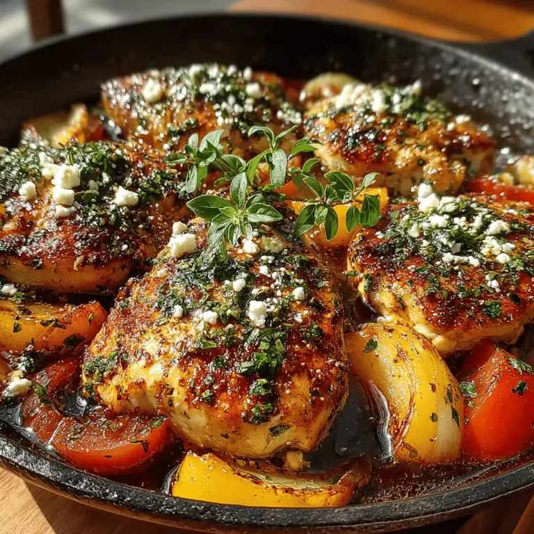 When it comes to weeknight dinners that impress, the Sweet & Savory Peach Chicken Skillet stands out as a delightful option that balances flavor and ease of preparation. This dish combines tender chicken breasts with the juicy sweetness of fresh peaches, creating a harmonious blend of flavors that is both comforting and refreshing. The combination of savory elements, such as olive oil and balsamic vinegar, with the natural sweetness of fruit makes each bite a celebration of the season's bounty.