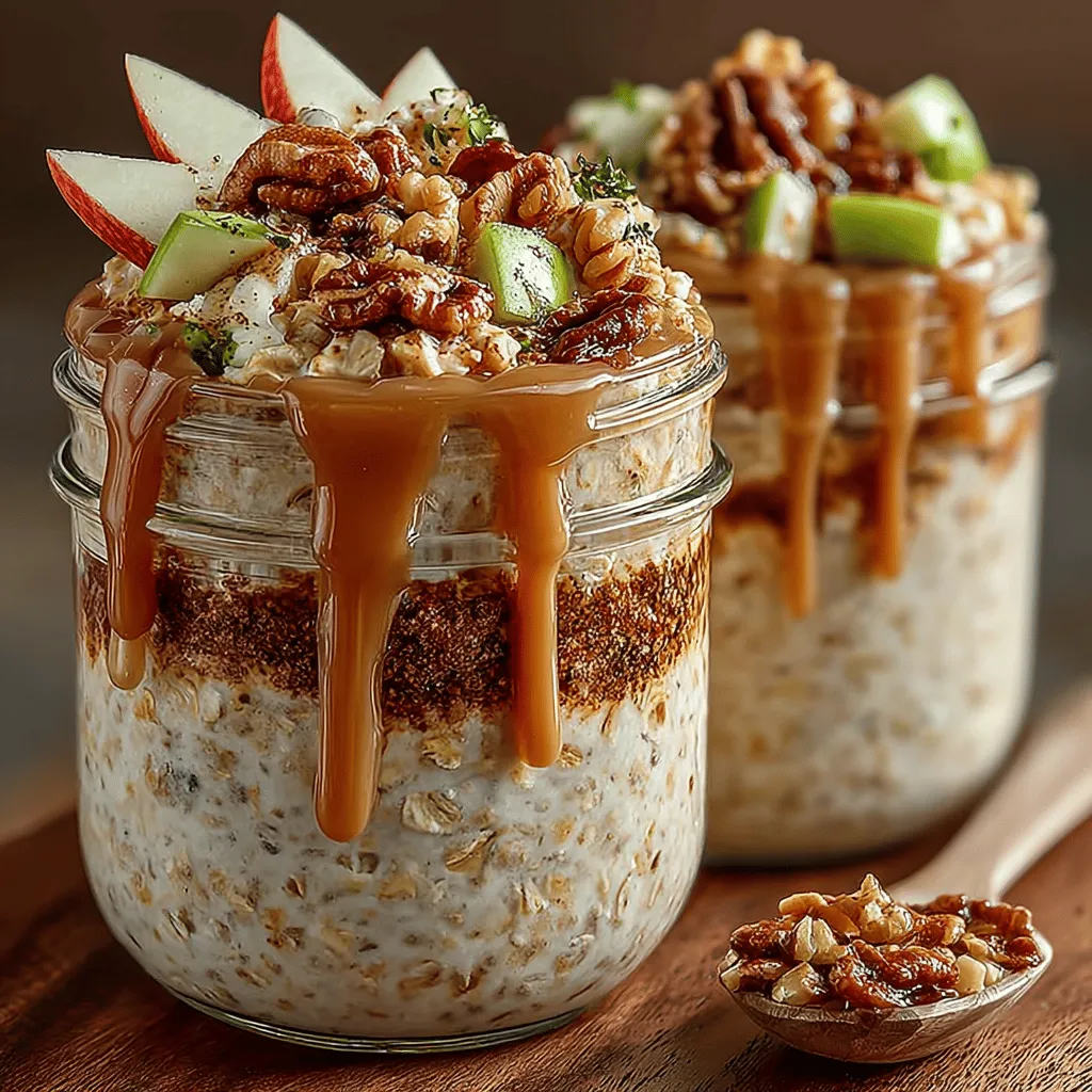 To create the perfect Overnight Spiced Apple Oats, the soaking process is essential. By placing your oats in an airtight container, you not only ensure that they remain fresh but also facilitate the absorption of flavors and moisture. This method allows the oats to soften overnight, resulting in a creamy and delightful texture that is ready to enjoy in the morning.