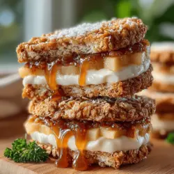 As the temperature rises and the days grow longer, the craving for refreshing and indulgent frozen treats intensifies. During these warmer months, nothing quite satisfies like a cold dessert. However, many traditional desserts can be loaded with sugar and unhealthy fats, leaving you feeling sluggish and guilty. Enter the Frozen Yogurt Apple Pie Yogurt Sandwiches: a delightful and healthy alternative that combines the indulgence of a dessert with the nutritional benefits of yogurt and fresh fruit. This recipe is not only a feast for the taste buds but also a wholesome choice for those looking to enjoy a sweet treat without the extra calories.