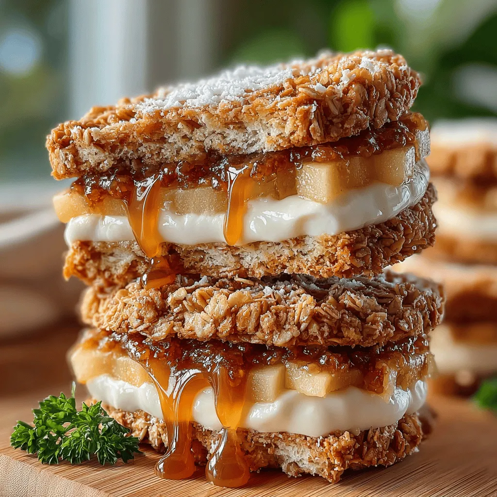As the temperature rises and the days grow longer, the craving for refreshing and indulgent frozen treats intensifies. During these warmer months, nothing quite satisfies like a cold dessert. However, many traditional desserts can be loaded with sugar and unhealthy fats, leaving you feeling sluggish and guilty. Enter the Frozen Yogurt Apple Pie Yogurt Sandwiches: a delightful and healthy alternative that combines the indulgence of a dessert with the nutritional benefits of yogurt and fresh fruit. This recipe is not only a feast for the taste buds but also a wholesome choice for those looking to enjoy a sweet treat without the extra calories.