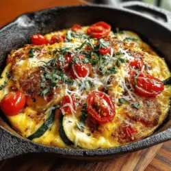 In the culinary world, few dishes can match the versatility and appeal of a frittata. A dish that hails from Italy, the frittata is a type of open-faced omelet that allows for a delightful mix of ingredients, making it an ideal choice for any meal of the day. Our Zucchini Tomato Cheddar Frittata perfectly encapsulates this idea, combining the freshness of garden vegetables with the richness of eggs and the indulgence of sharp cheddar cheese. Whether you're looking for a hearty breakfast, a leisurely brunch option, or even a light dinner, this frittata is a fantastic addition to your meal repertoire.