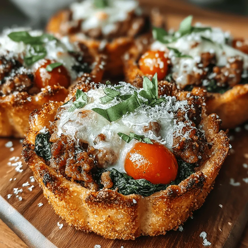 Looking for a crowd-pleasing appetizer that is both delicious and easy to prepare? Look no further than Mini Chicken & Spinach Skillet Cups. These delightful bite-sized treats are perfect for any occasion, whether it's a family gathering, a casual get-together with friends, or a festive celebration. The combination of lean ground chicken, vibrant spinach, sweet cherry tomatoes, and a trio of cheeses creates an irresistible flavor profile that will leave your guests asking for seconds.