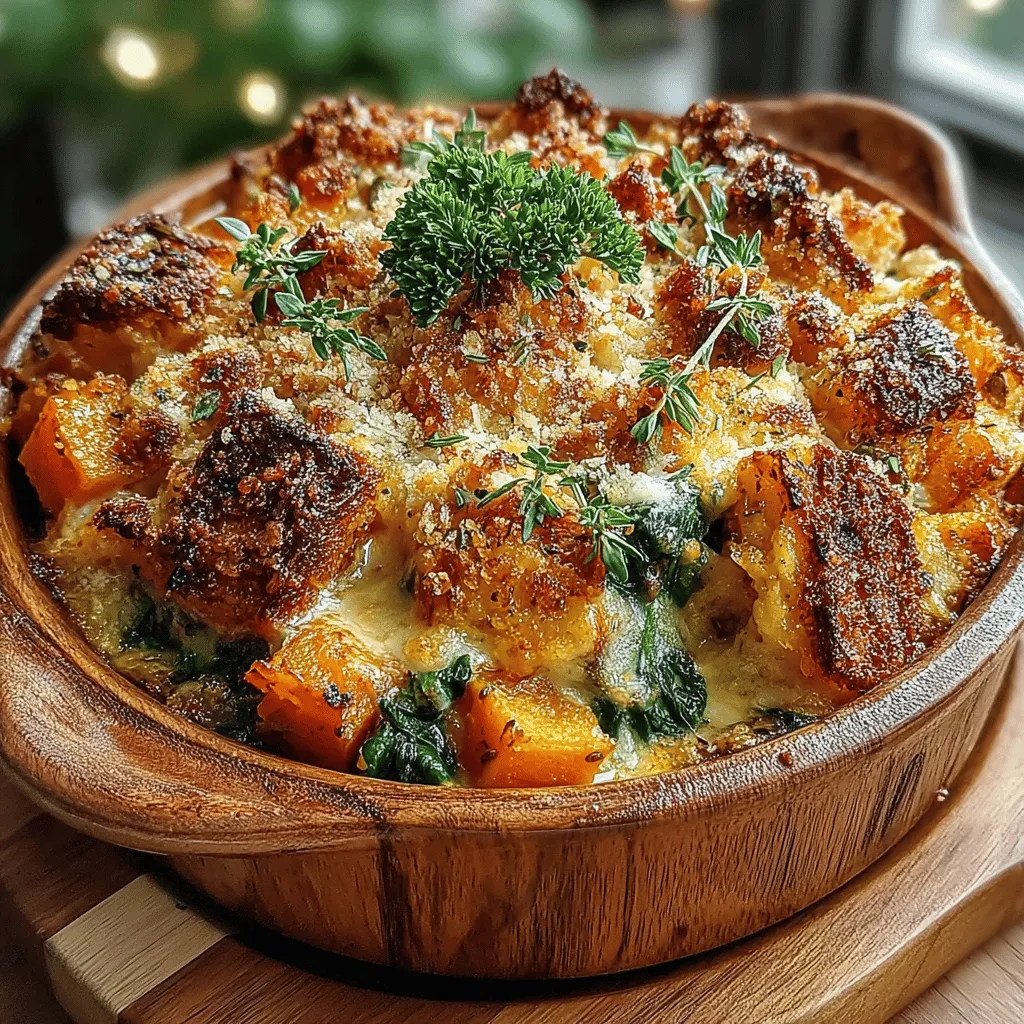 As the leaves turn vibrant shades of orange and gold, and the air becomes crisp, our culinary cravings shift towards warm, comforting dishes that celebrate the flavors of the season. Enter the Butternut Bliss Gratin, a delightful casserole that beautifully combines the sweet, nutty essence of butternut squash with the earthy richness of spinach and the creamy indulgence of cheese. This dish not only embodies the spirit of fall but also serves as a nourishing option for those looking to incorporate seasonal ingredients into their meals.
