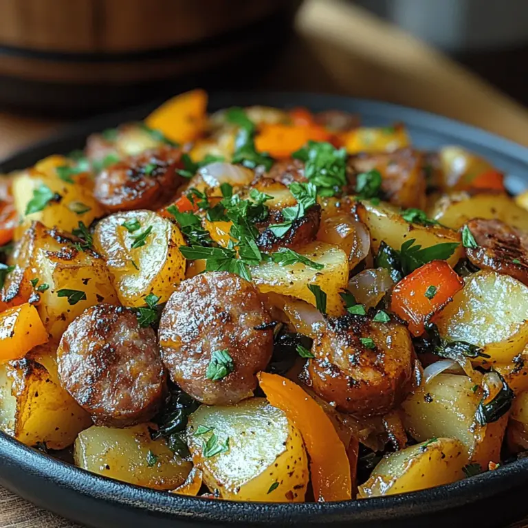 When it comes to comfort food, few dishes can rival the warmth and satisfaction of a hearty hash. The Savory Sausage and Veggie Hash Delight stands out not only for its rich flavors and textures but also for its versatility, making it an ideal choice for any occasion. Whether you’re planning a cozy family dinner, looking to impress guests at a brunch gathering, or simply meal prepping for the week ahead, this dish delivers on all fronts. With a delightful combination of savory sausage, tender potatoes, and vibrant vegetables, this recipe is sure to become a staple in your culinary repertoire.