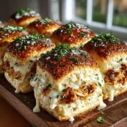 To create a truly unforgettable Mini Chicken Alfredo Biscuit Melt, starting with quality ingredients is essential. The filling is made up of chicken, heavy cream, Parmesan cheese, and a medley of aromatics. Choosing the right chicken is crucial; cooked, shredded, or diced chicken breast works best, providing a tender and flavorful base for your sauce. Shredded chicken, in particular, absorbs the Alfredo sauce beautifully, ensuring each bite is packed with flavor.