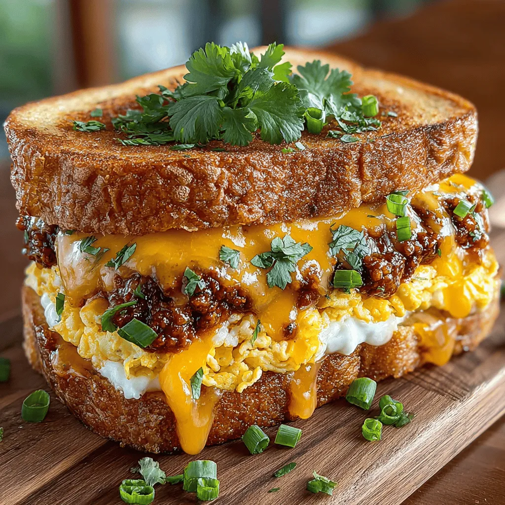 In the realm of comfort food, few dishes can deliver the satisfying experience that a cheesy chili egg sandwich melt provides. This delightful recipe brings together the rich, creamy flavors of fluffy scrambled eggs, hearty chili, and gooey melted cheese, all embraced by crispy slices of thick, toasted bread. Whether you're looking for a satisfying breakfast, a leisurely brunch, or a comforting late-night snack, this dish is not only simple to prepare but also highly adaptable to cater to individual taste preferences.