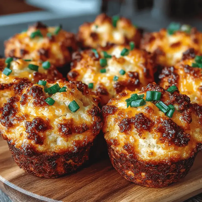 Cheesy Chili Biscuit Muffins are a delightful culinary creation that marries the comforting qualities of traditional biscuits with the robust, hearty flavor of chili. This recipe is not just about satisfying hunger; it’s about bringing people together over a dish that is both delicious and versatile. Whether you’re serving them for breakfast, as a savory snack, or at a gathering with friends, these muffins are sure to impress with their unique flavor profile and satisfying texture.
