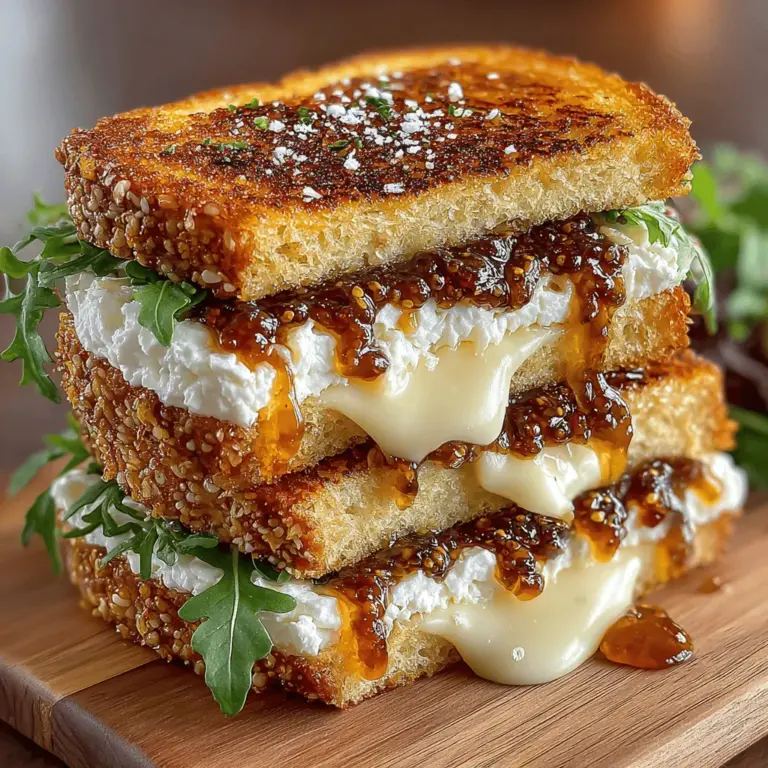 When it comes to crafting the perfect sandwich, the Grilled Fig Jam Sandwich Melt stands out as a harmonious blend of flavors that tantalizes the taste buds. This delightful dish features the sweet richness of fig jam, the creamy indulgence of brie cheese, and the tangy brightness of goat cheese, all layered on hearty sourdough bread. Whether you're looking for a satisfying lunch, a charming brunch option, or a light dinner, this sandwich melt is versatile enough to meet any culinary craving.