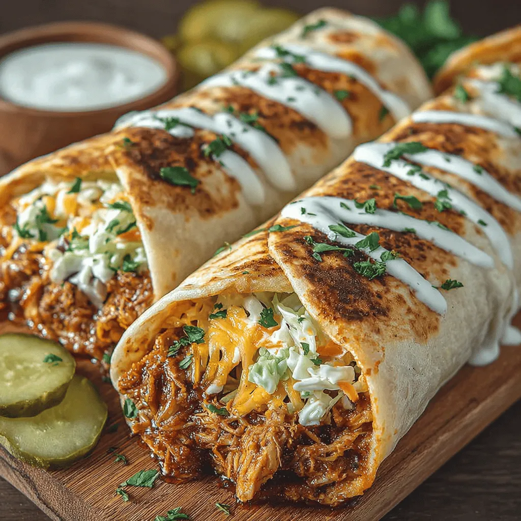 Savory smoky pulled BBQ chicken wraps have quickly become a favorite among food enthusiasts seeking a delicious, versatile meal option that can be enjoyed at any time of the day. Whether it’s a casual weeknight dinner, a weekend barbecue, or a picnic in the park, these wraps offer a satisfying combination of flavors and textures that will please palates of all ages. The heart of this dish lies in the tender, smoky BBQ chicken, complemented by a refreshing coleslaw, all enveloped in a convenient wrap that is easy to prepare and consume.