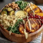 At the heart of the Harvest Bliss Grain Bowl is quinoa, an ancient grain that has gained popularity in modern diets due to its impressive nutritional profile. Quinoa is a complete protein, meaning it contains all nine essential amino acids, making it an excellent choice for vegetarians and vegans. Additionally, it is rich in fiber, magnesium, and antioxidants, which can aid in digestion and support overall health. Cooking quinoa is straightforward: it’s essential to rinse it thoroughly before cooking to remove its natural coating, called saponin, which can impart a bitter taste if not washed away.