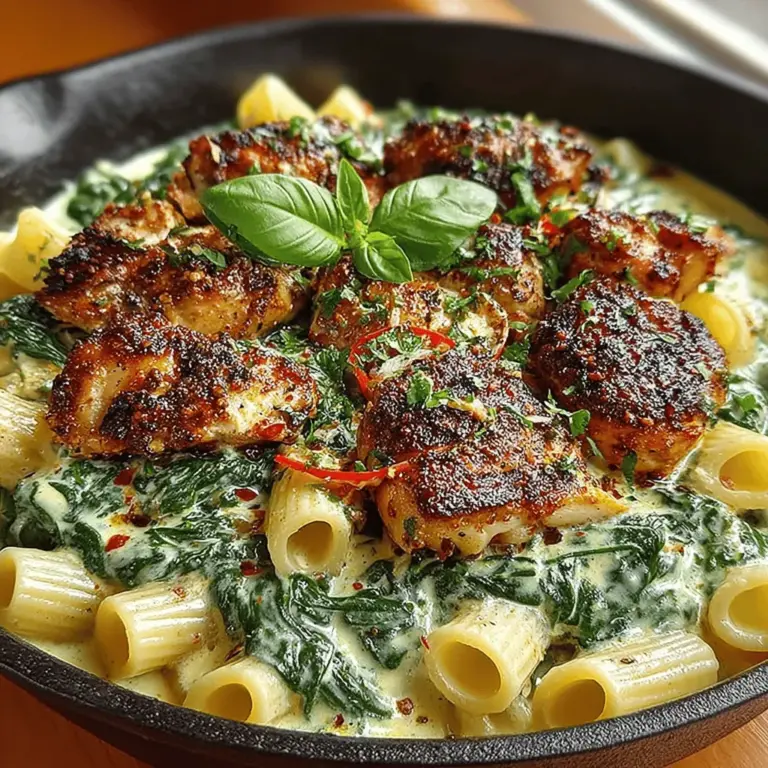 In the fast-paced world we live in, finding a recipe that combines simplicity with flavor can often feel like a daunting task. Enter "Savory Spinach Delight: Creamy Chicken and Spinach One-Pan Pasta," a dish designed to satisfy your taste buds while accommodating the busy schedules of modern life. This delectable recipe not only promises a rich and creamy pasta experience but also showcases the vibrant flavors of fresh spinach, making it a wholesome choice for dinner.