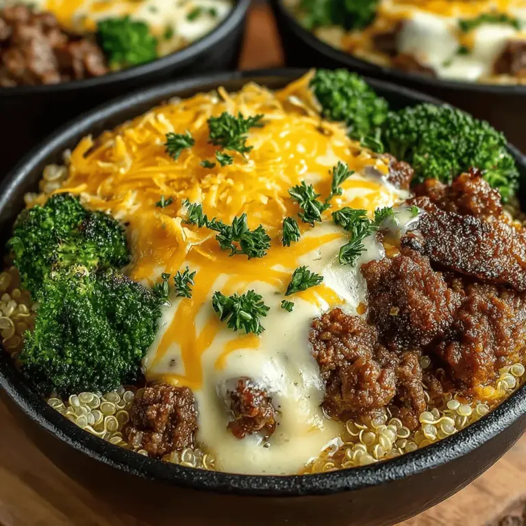 In today’s fast-paced world, finding a meal that is both nutritious and satisfying can be a challenge. Enter the Cheesy Beef and Broccoli Quinoa Bowl—a delicious dish that harmoniously blends the heartiness of ground beef with the health benefits of broccoli and the wholesome goodness of quinoa. This recipe has gained traction among families looking for quick and easy dinner solutions, providing a balanced meal that doesn’t skimp on flavor.
