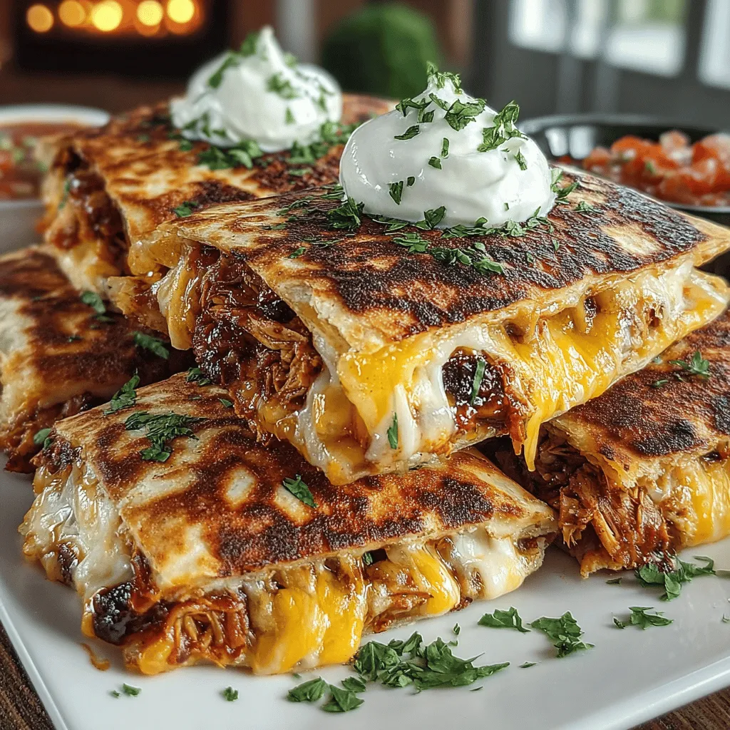 When it comes to quick, satisfying meals that pack a punch of flavor, Smoky BBQ Chicken & Black Bean Quesadillas stand out as a top contender. This dish combines the rich, smoky essence of barbecue chicken with the hearty texture of black beans, all encased in a crispy tortilla. Whether you're preparing a family dinner, hosting friends for a casual gathering, or looking for a speedy weeknight meal, these quesadillas are sure to please. With a delightful blend of protein-rich ingredients, they not only satisfy hunger but also tantalize the taste buds with their unique flavors.