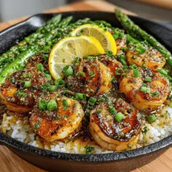 Zesty Lemon Garlic Shrimp & Asparagus Rice Bowl