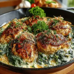 The One-Pan Creamy Chicken and Spinach Delight is a dish that perfectly marries convenience with flavor, making it an ideal choice for both busy weeknights and cozy family dinners. This recipe showcases tender chicken breasts enveloped in a luscious, creamy sauce complemented by vibrant spinach. Not only is it a treat for the taste buds, but it also delivers a nutritious punch, ensuring that you and your loved ones are nourished with every bite.