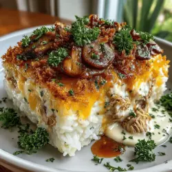 Creamy Mushroom Chicken and Rice Casserole