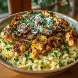 Creamy Mushroom & Chicken Risotto