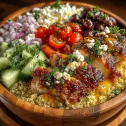 Mediterranean Quinoa Bowl with Grilled Chicken